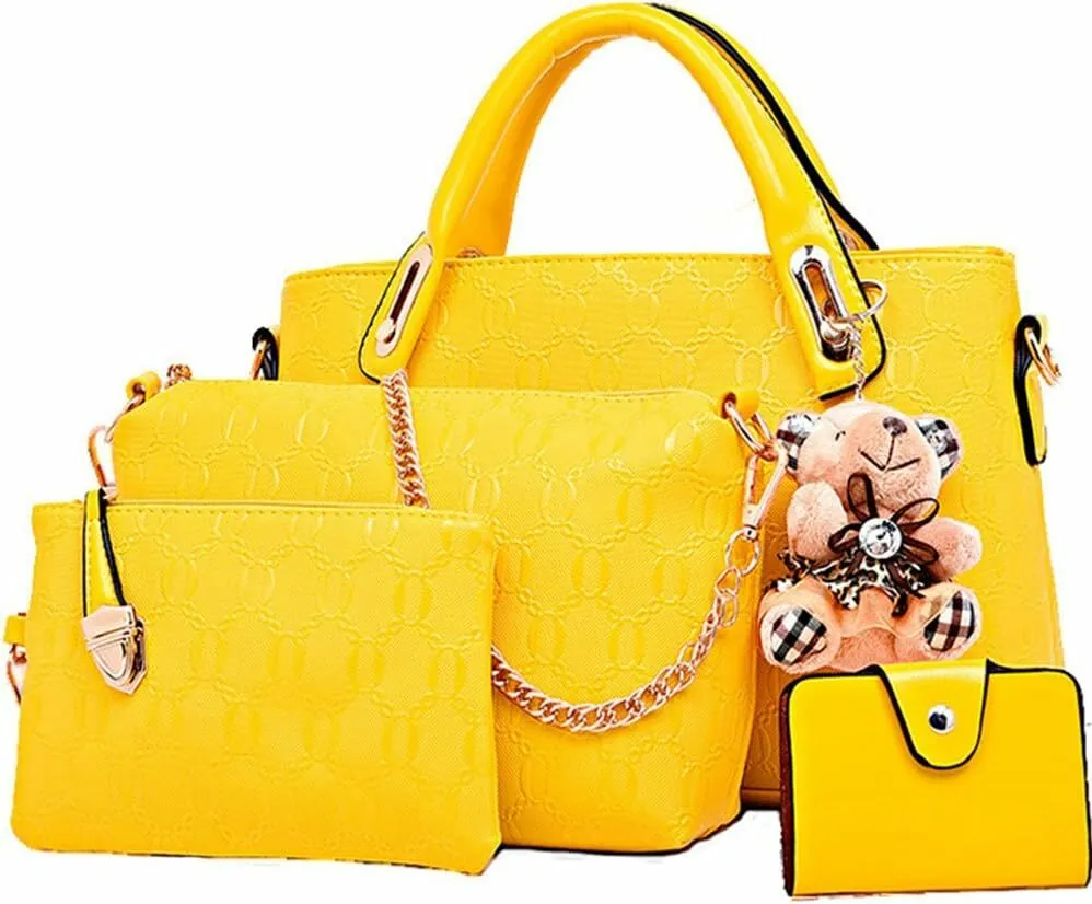 Large Tote Yellow Handbag Review - Top Handle